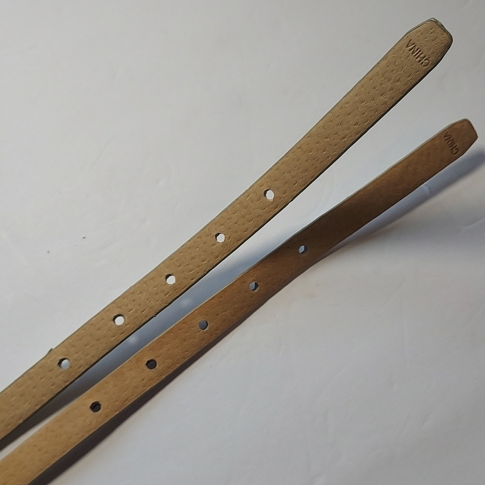 Metallic Belts Siver And Gold Set Of 2 skinny belts size L - Picture 5 of 8